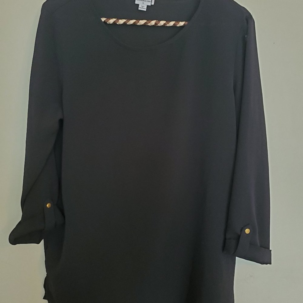 Jacqueline de Yong black sheer blouse